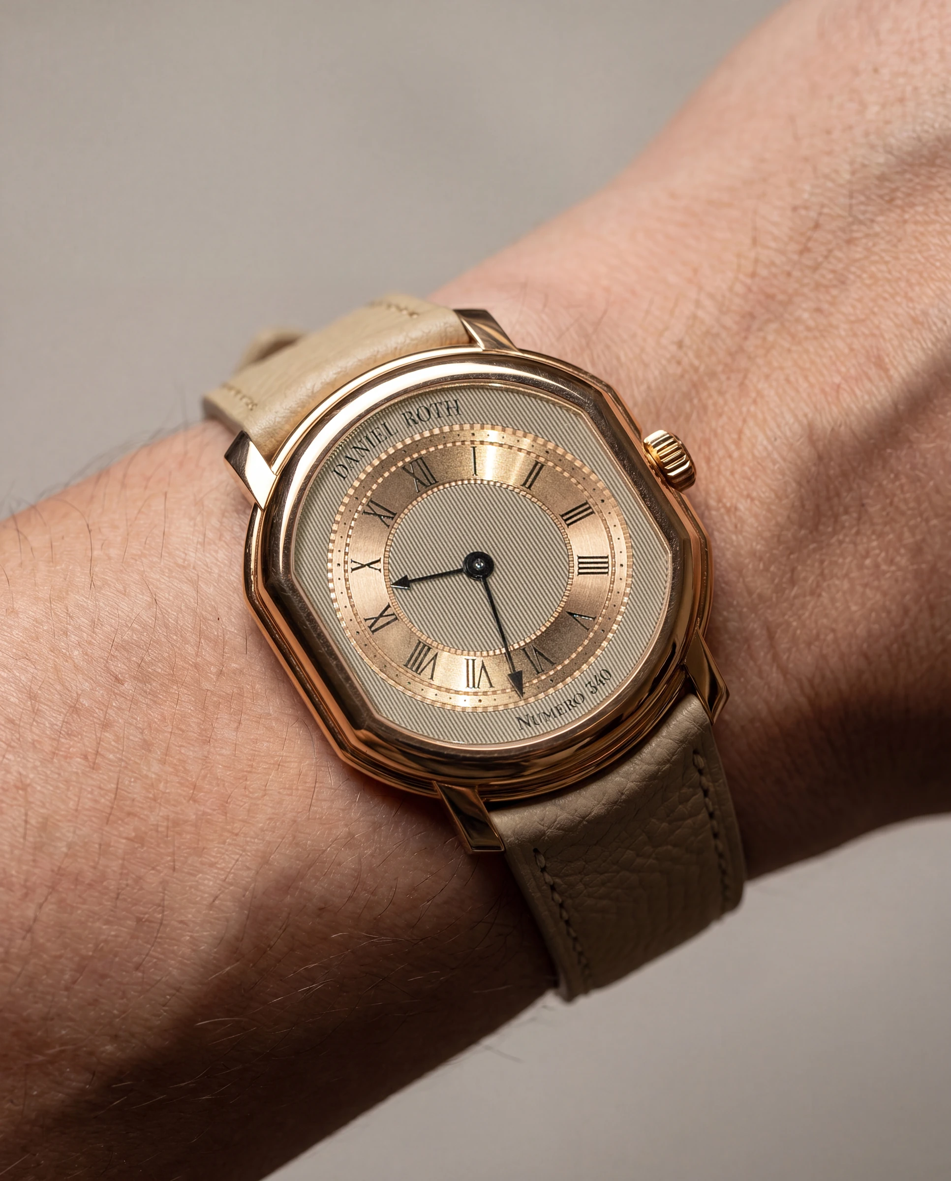 Daniel Roth watch photographed on a wrist